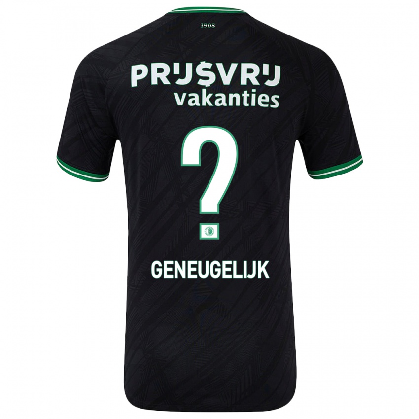 Niño Camiseta Ivar Geneugelijk #0 Negro Verde 2ª Equipación 2024/25 La Camisa Argentina