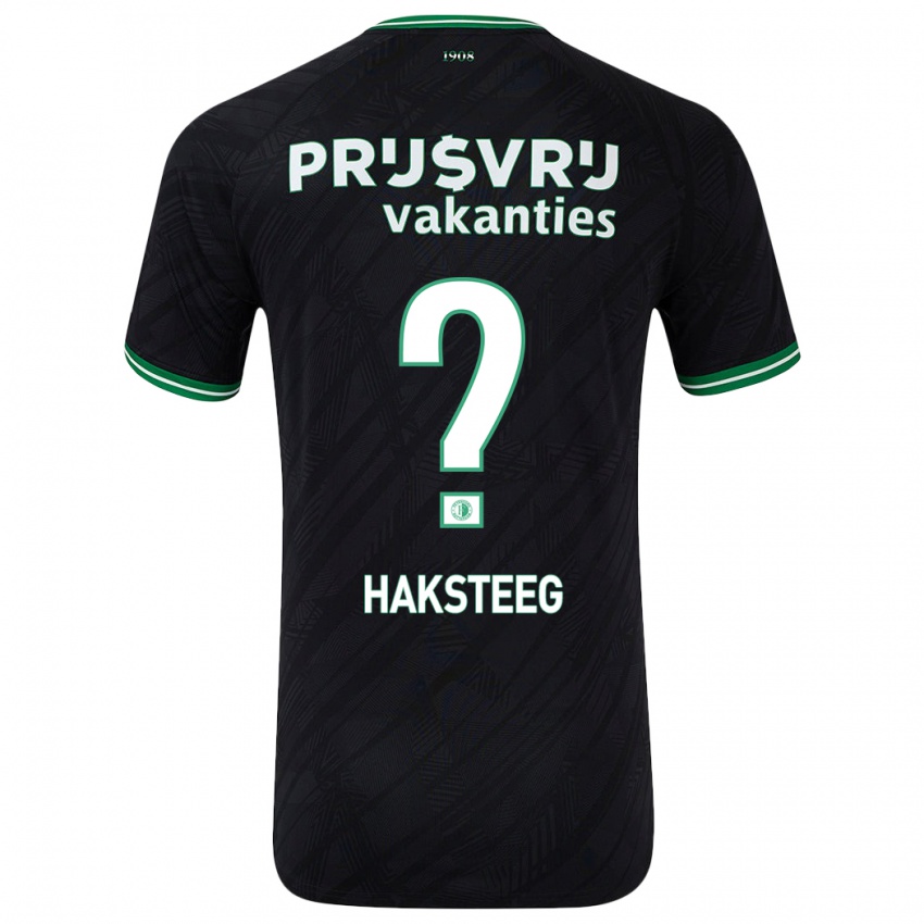 Niño Camiseta Tim Haksteeg #0 Negro Verde 2ª Equipación 2024/25 La Camisa Argentina