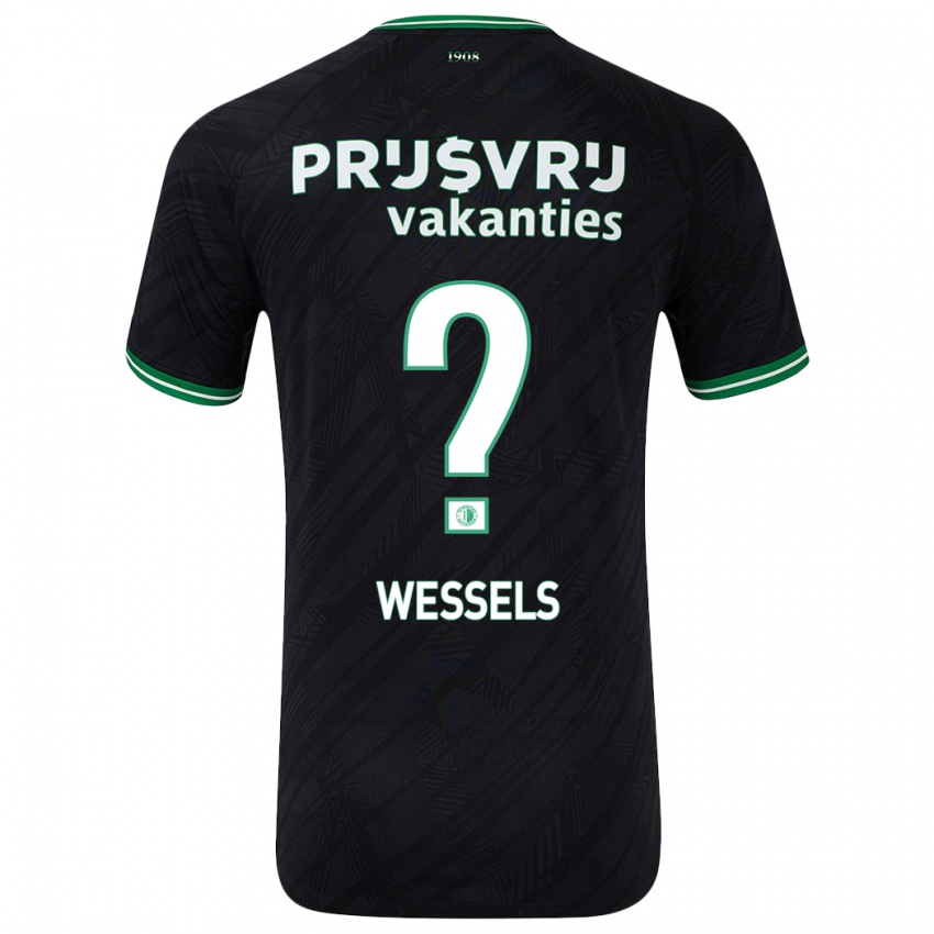 Niño Camiseta Tijme Wessels #0 Negro Verde 2ª Equipación 2024/25 La Camisa Argentina