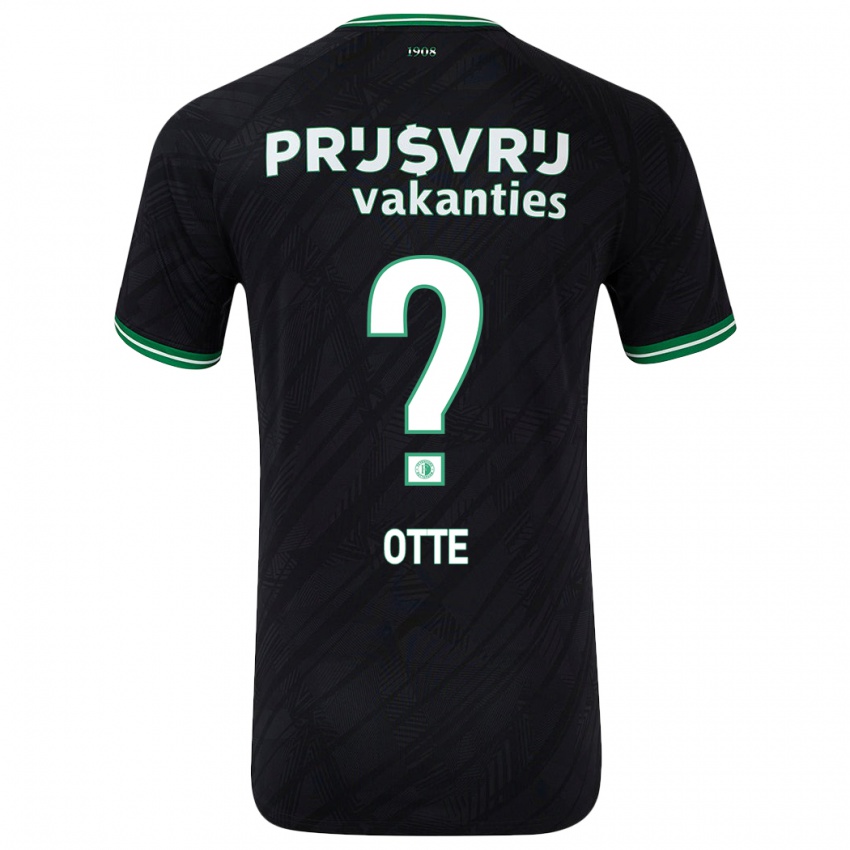 Niño Camiseta Björn Otte #0 Negro Verde 2ª Equipación 2024/25 La Camisa Argentina