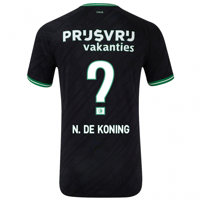 Niño Camiseta Nick De Koning #0 Negro Verde 2ª Equipación 2024/25 La Camisa Argentina