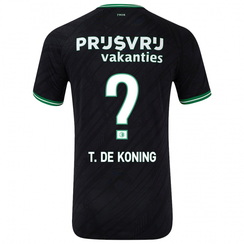 Niño Camiseta Tim De Koning #0 Negro Verde 2ª Equipación 2024/25 La Camisa Argentina