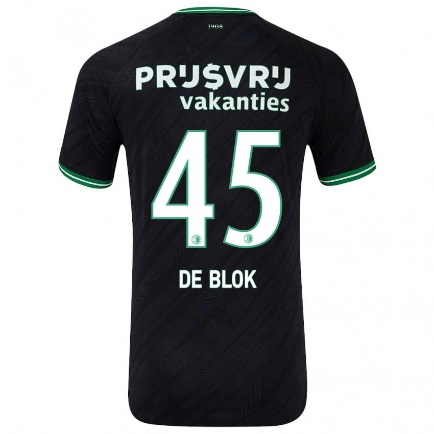 Niño Camiseta Lars De Blok #45 Negro Verde 2ª Equipación 2024/25 La Camisa Argentina