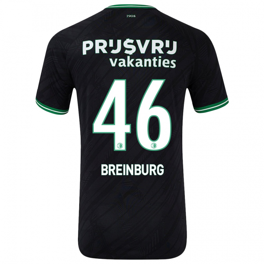 Niño Camiseta Rainey Breinburg #46 Negro Verde 2ª Equipación 2024/25 La Camisa Argentina