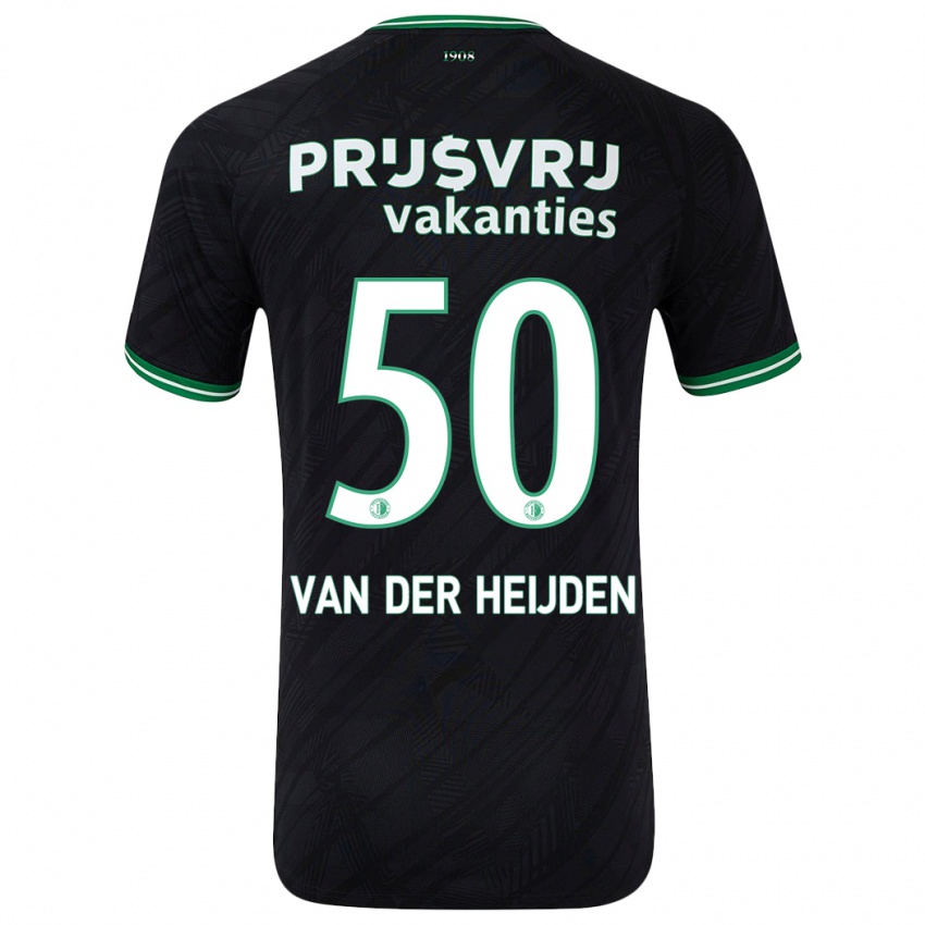 Niño Camiseta Delano Van Der Heijden #50 Negro Verde 2ª Equipación 2024/25 La Camisa Argentina