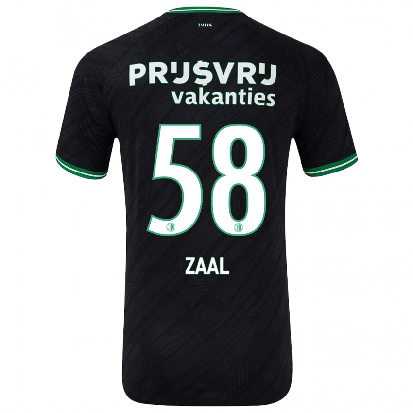 Niño Camiseta Timo Zaal #58 Negro Verde 2ª Equipación 2024/25 La Camisa Argentina