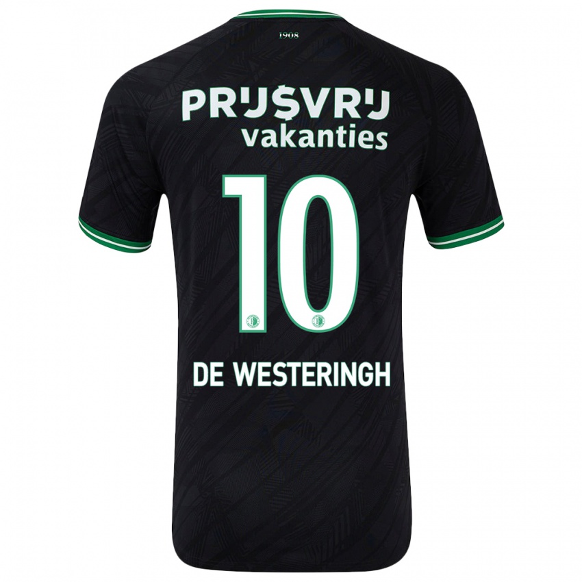 Niño Camiseta Kirsten Van De Westeringh #10 Negro Verde 2ª Equipación 2024/25 La Camisa Argentina