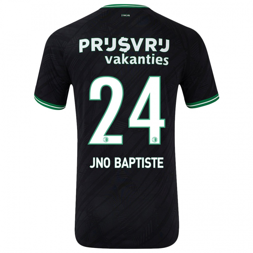 Niño Camiseta Bridget Jno Baptiste #24 Negro Verde 2ª Equipación 2024/25 La Camisa Argentina