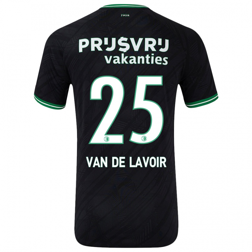 Niño Camiseta Romeé Van De Lavoir #25 Negro Verde 2ª Equipación 2024/25 La Camisa Argentina