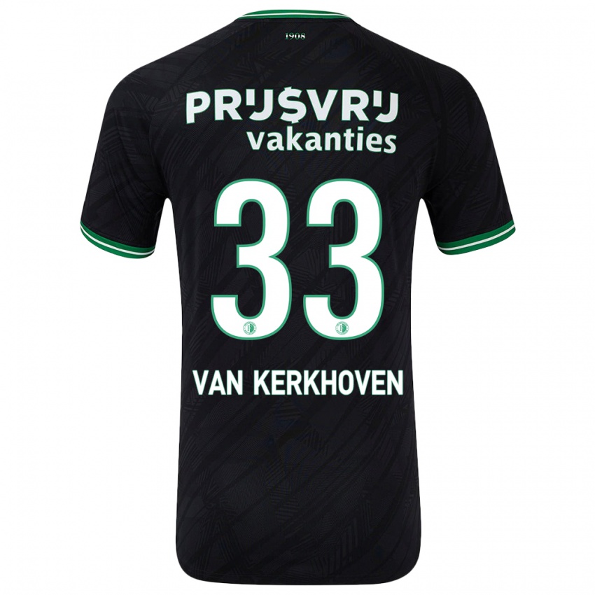 Niño Camiseta Ella Van Kerkhoven #33 Negro Verde 2ª Equipación 2024/25 La Camisa Argentina