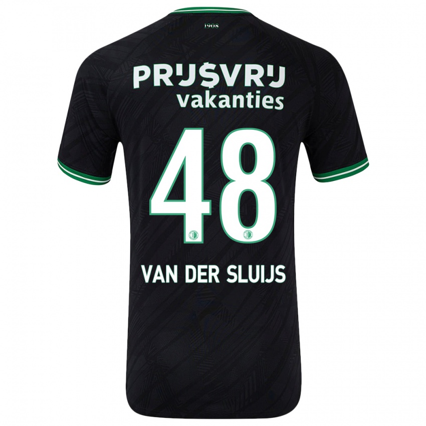 Niño Camiseta Joep Van Der Sluijs #48 Negro Verde 2ª Equipación 2024/25 La Camisa Argentina