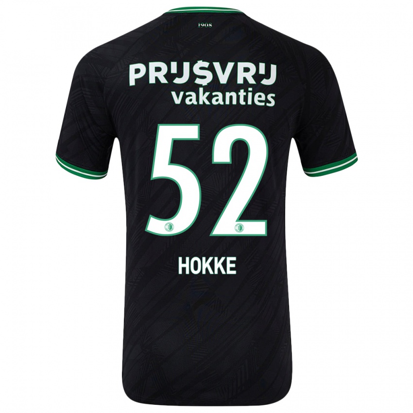 Niño Camiseta Milan Hokke #52 Negro Verde 2ª Equipación 2024/25 La Camisa Argentina