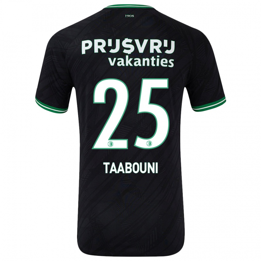 Niño Camiseta Mohamed Taabouni #25 Negro Verde 2ª Equipación 2024/25 La Camisa Argentina