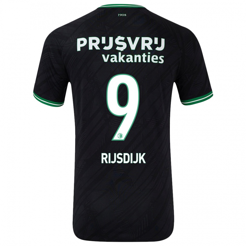 Niño Camiseta Pia Rijsdijk #9 Negro Verde 2ª Equipación 2024/25 La Camisa Argentina