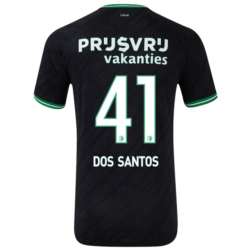 Niño Camiseta Giuliany Ben-David Dos Santos #41 Negro Verde 2ª Equipación 2024/25 La Camisa Argentina