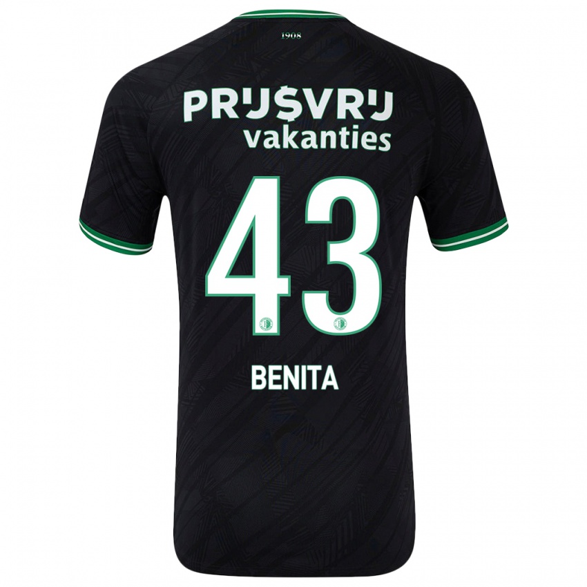 Niño Camiseta Mimeirhel Benita #43 Negro Verde 2ª Equipación 2024/25 La Camisa Argentina