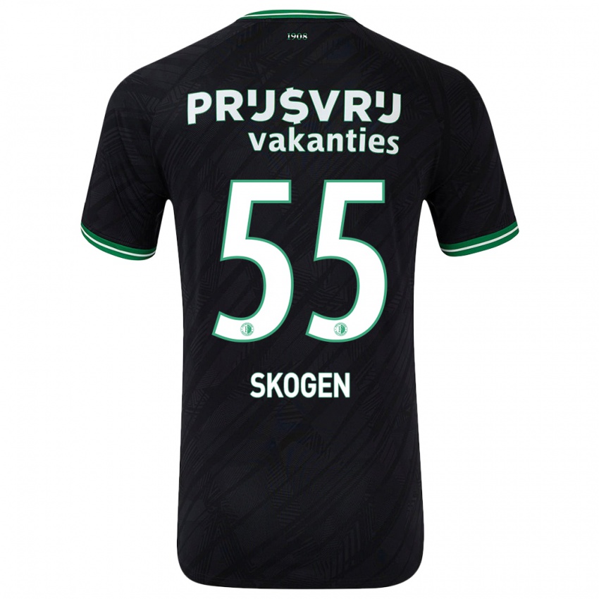 Niño Camiseta Sondre Skogen #55 Negro Verde 2ª Equipación 2024/25 La Camisa Argentina