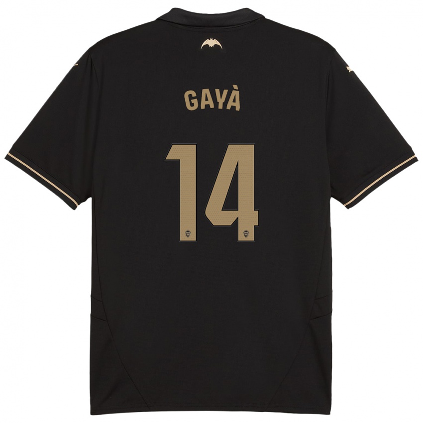 Niño Camiseta Jose Gaya #14 Negro 2ª Equipación 2024/25 La Camisa Argentina