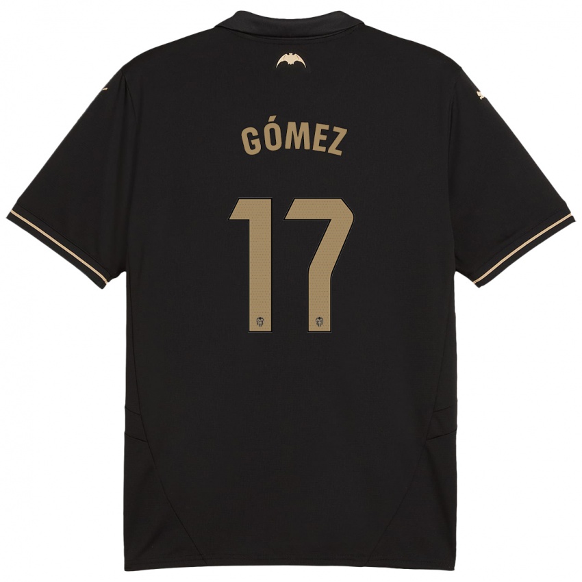 Niño Camiseta Dani Gómez #17 Negro 2ª Equipación 2024/25 La Camisa Argentina