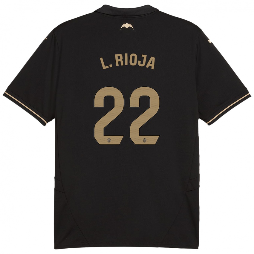 Niño Camiseta Luis Rioja #22 Negro 2ª Equipación 2024/25 La Camisa Argentina