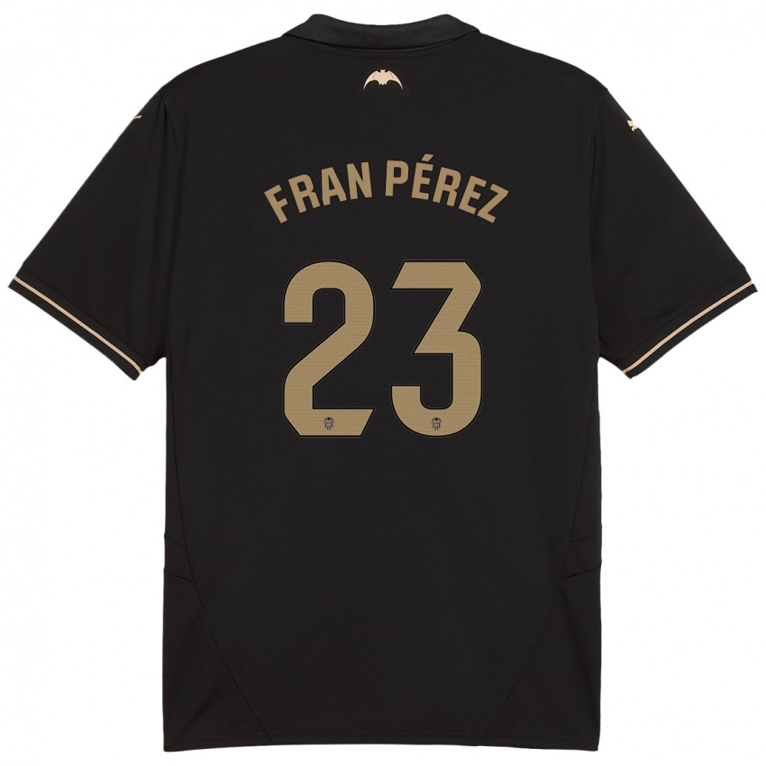 Niño Camiseta Fran Pérez #23 Negro 2ª Equipación 2024/25 La Camisa Argentina