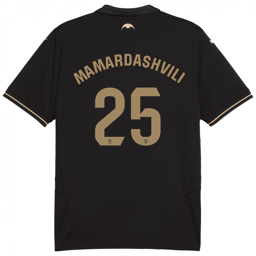 Niño Camiseta Giorgi Mamardashvili #25 Negro 2ª Equipación 2024/25 La Camisa Argentina