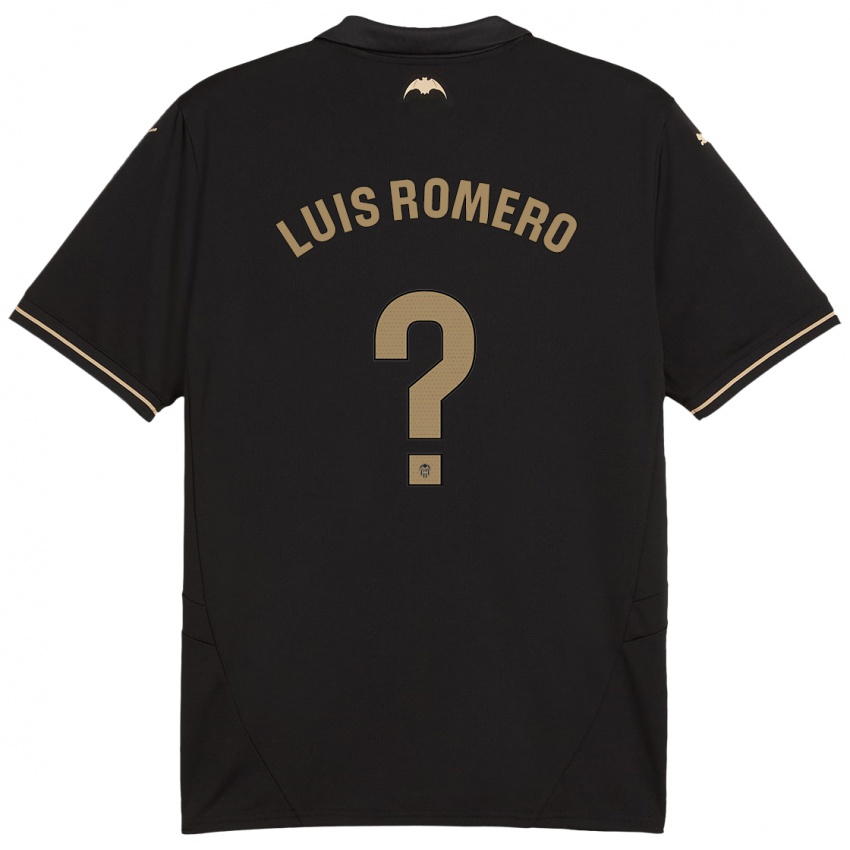 Niño Camiseta Luis Romero #0 Negro 2ª Equipación 2024/25 La Camisa Argentina