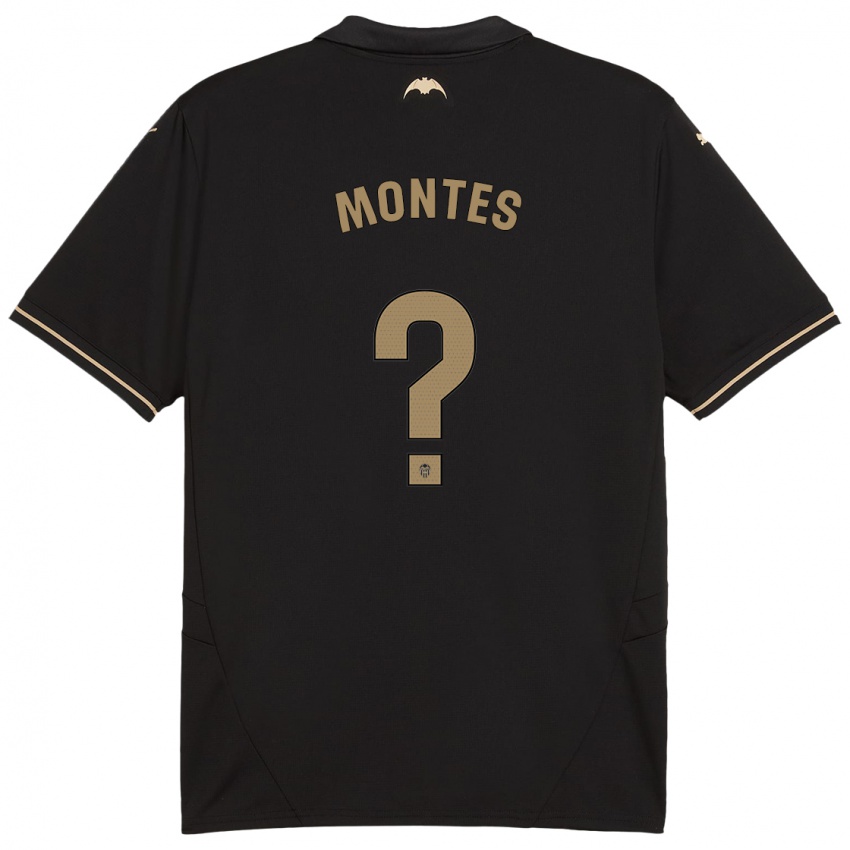 Niño Camiseta Jan Montes #0 Negro 2ª Equipación 2024/25 La Camisa Argentina