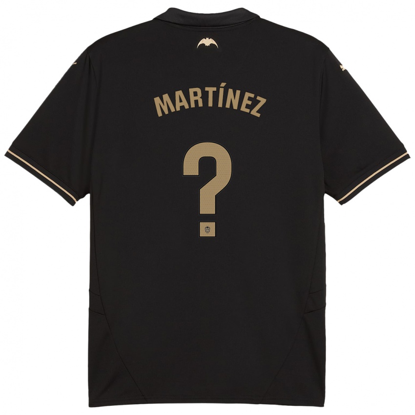 Niño Camiseta David Martínez #0 Negro 2ª Equipación 2024/25 La Camisa Argentina