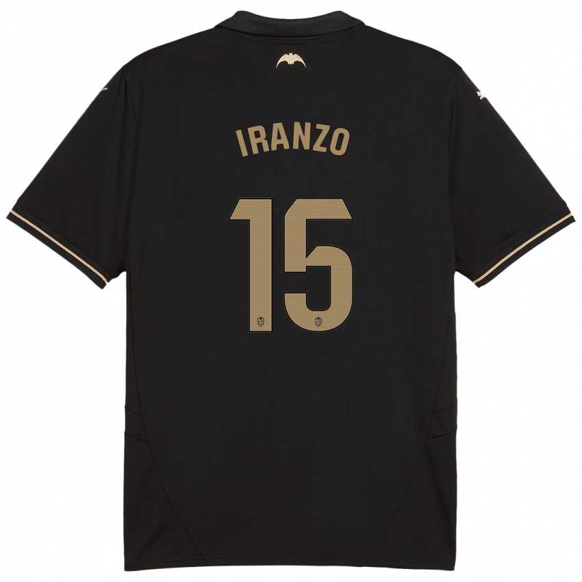 Niño Camiseta Rubén Iranzo #15 Negro 2ª Equipación 2024/25 La Camisa Argentina