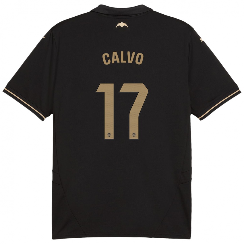 Niño Camiseta Borja Calvo #17 Negro 2ª Equipación 2024/25 La Camisa Argentina