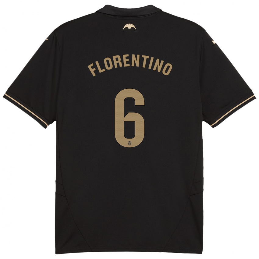 Niño Camiseta Claudia Florentino #6 Negro 2ª Equipación 2024/25 La Camisa Argentina