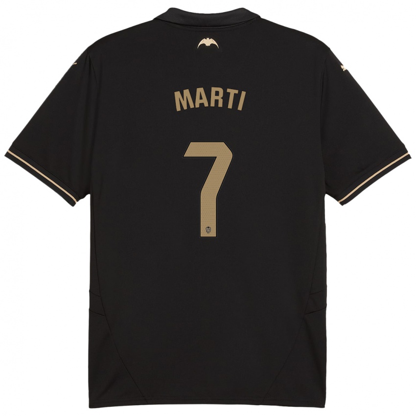 Niño Camiseta Marina Martí #7 Negro 2ª Equipación 2024/25 La Camisa Argentina