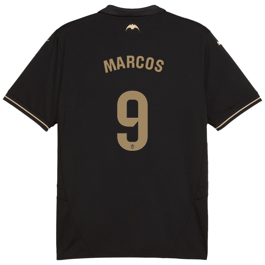 Niño Camiseta Ana Marcos #9 Negro 2ª Equipación 2024/25 La Camisa Argentina