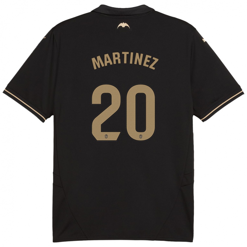 Niño Camiseta Asun Martínez #20 Negro 2ª Equipación 2024/25 La Camisa Argentina