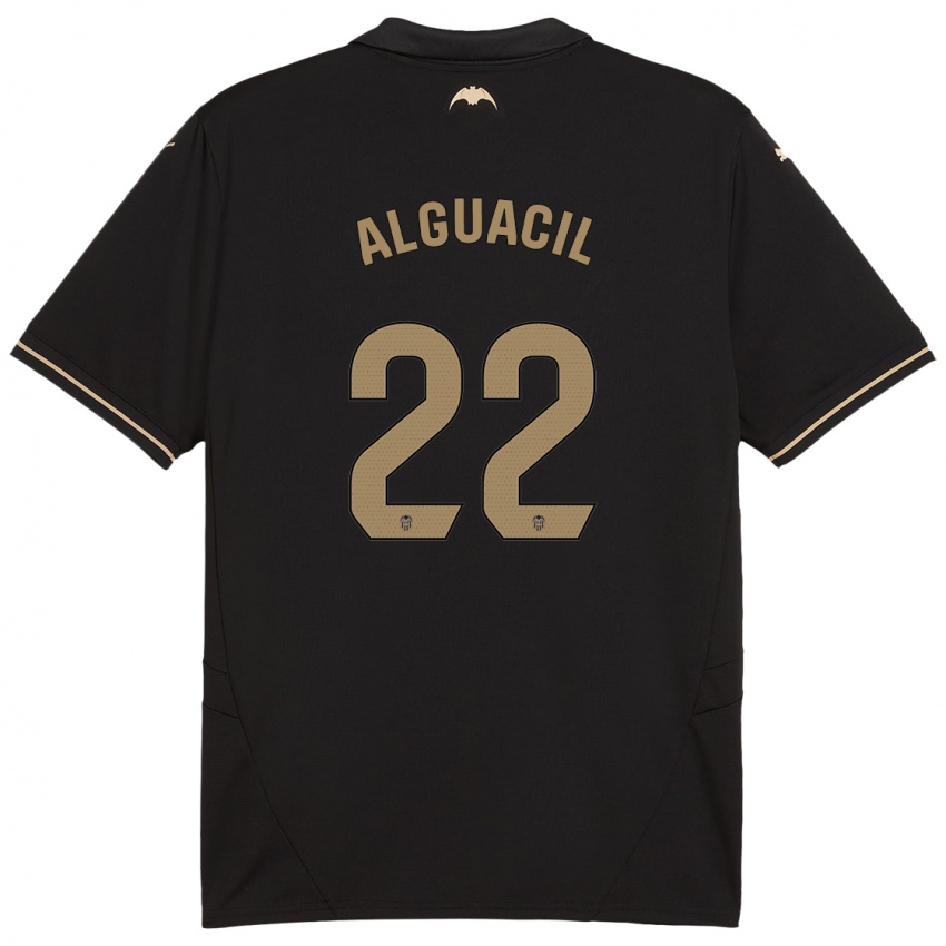 Niño Camiseta Ainhoa Alguacil #22 Negro 2ª Equipación 2024/25 La Camisa Argentina