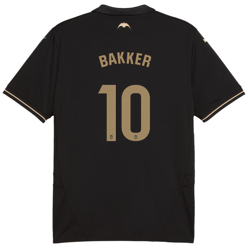 Niño Camiseta Linda Bakker #10 Negro 2ª Equipación 2024/25 La Camisa Argentina