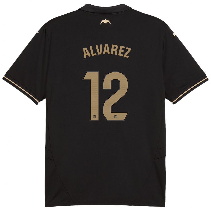 Niño Camiseta Sofia Alvarez #12 Negro 2ª Equipación 2024/25 La Camisa Argentina