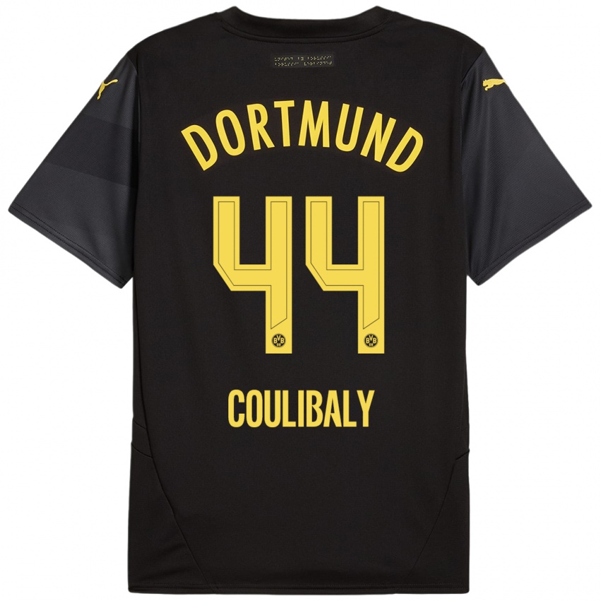 Niño Camiseta Soumaila Coulibaly #44 Negro Amarillo 2ª Equipación 2024/25 La Camisa Argentina