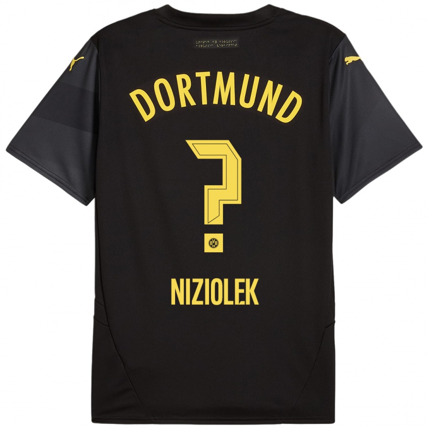 Niño Camiseta Alex Niziolek #0 Negro Amarillo 2ª Equipación 2024/25 La Camisa Argentina