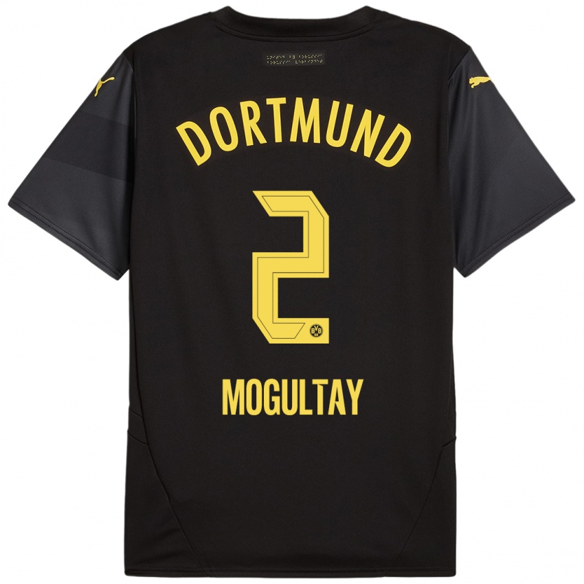 Niño Camiseta Baran Mogultay #2 Negro Amarillo 2ª Equipación 2024/25 La Camisa Argentina