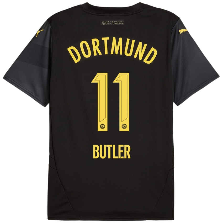 Niño Camiseta Justin Butler #11 Negro Amarillo 2ª Equipación 2024/25 La Camisa Argentina