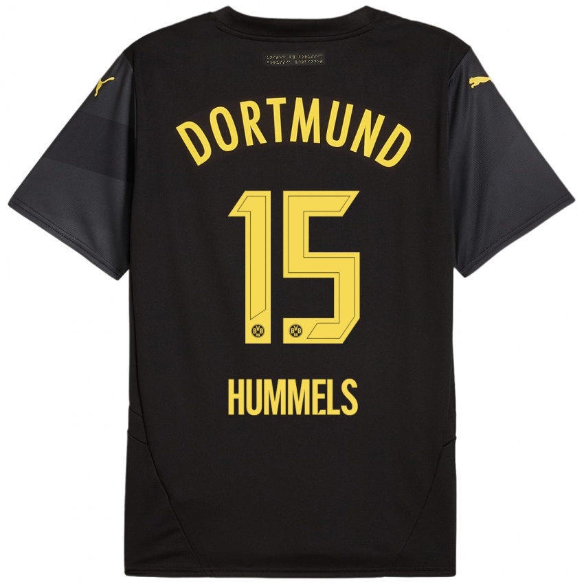 Niño Camiseta Mats Hummels #15 Negro Amarillo 2ª Equipación 2024/25 La Camisa Argentina