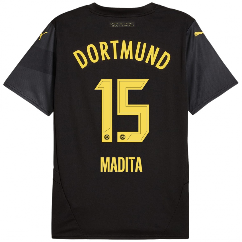 Niño Camiseta Kohorst Madita #15 Negro Amarillo 2ª Equipación 2024/25 La Camisa Argentina