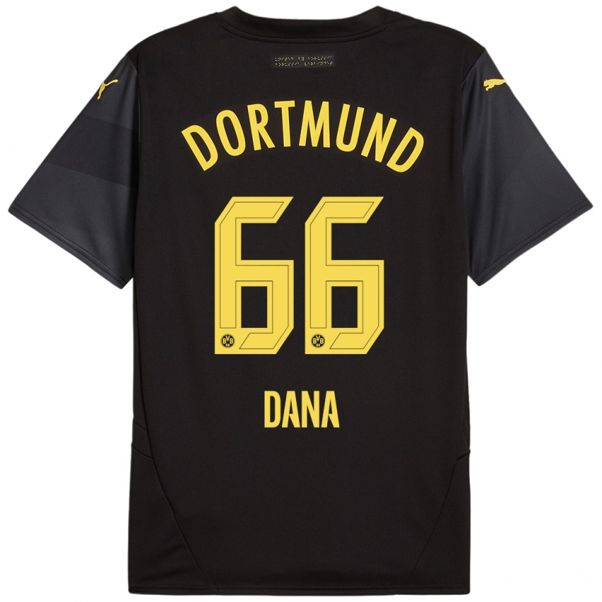 Niño Camiseta Bleckmann Dana #66 Negro Amarillo 2ª Equipación 2024/25 La Camisa Argentina