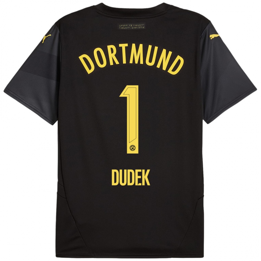 Niño Camiseta Daniel Dudek #1 Negro Amarillo 2ª Equipación 2024/25 La Camisa Argentina