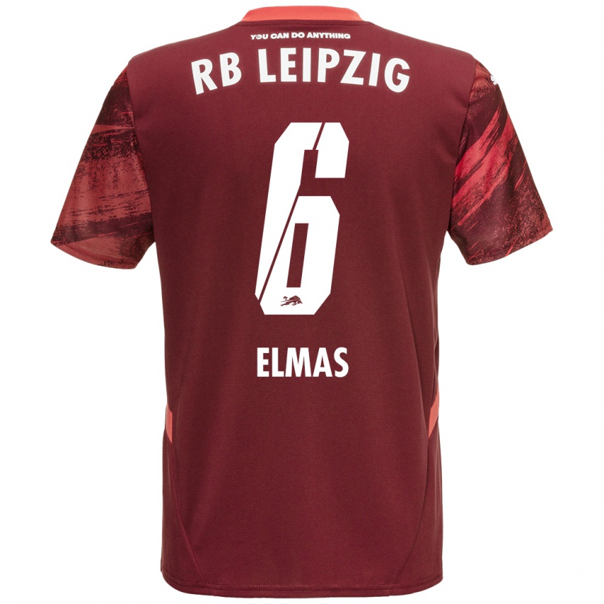 Niño Camiseta Eljif Elmas #6 Borgoña 2ª Equipación 2024/25 La Camisa Argentina