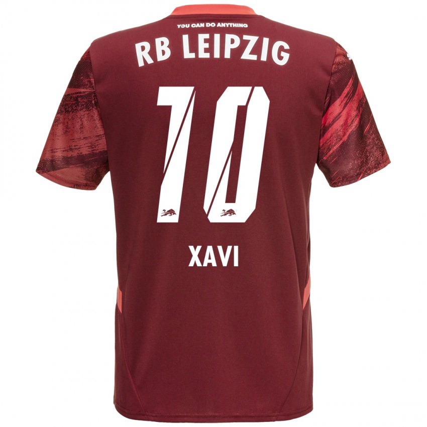 Niño Camiseta Xavi Simons #10 Borgoña 2ª Equipación 2024/25 La Camisa Argentina