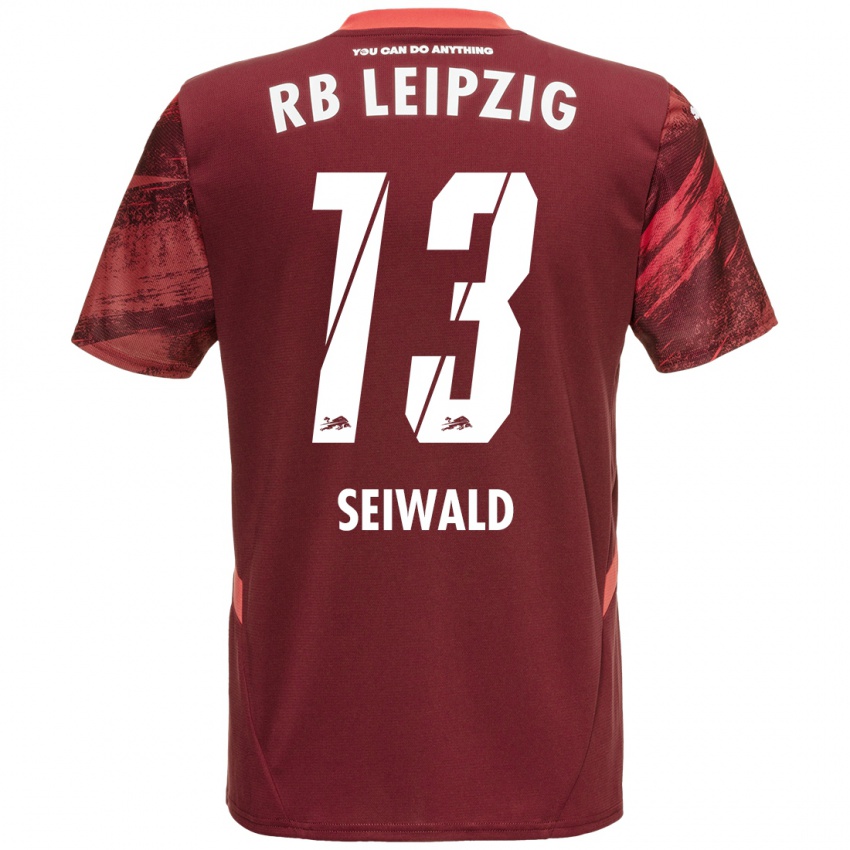 Niño Camiseta Nicolas Seiwald #13 Borgoña 2ª Equipación 2024/25 La Camisa Argentina