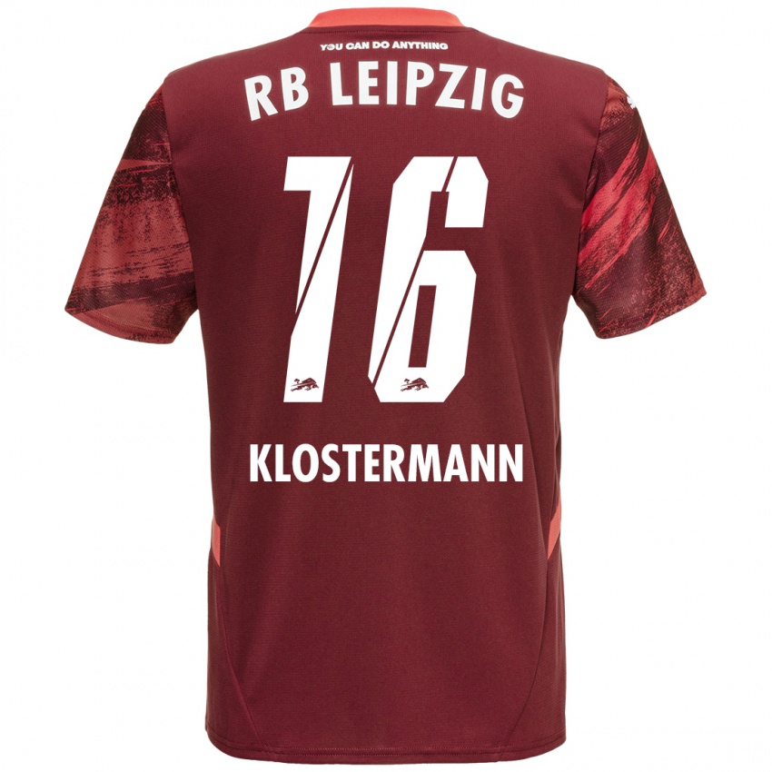 Niño Camiseta Lukas Klostermann #16 Borgoña 2ª Equipación 2024/25 La Camisa Argentina